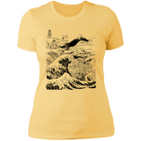 T-Shirts Banana Cream/ / S Hokusai Paisaje Ink Women's Premium T-Shirt