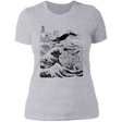 T-Shirts Heather Grey / S Hokusai Paisaje Ink Women's Premium T-Shirt