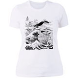 T-Shirts White / S Hokusai Paisaje Ink Women's Premium T-Shirt