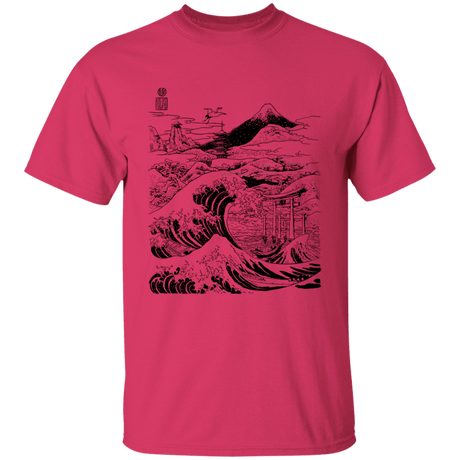 T-Shirts Heliconia / YXS Hokusai Paisaje Ink Youth T-Shirt