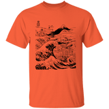 T-Shirts Orange / YXS Hokusai Paisaje Ink Youth T-Shirt