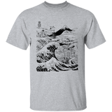 T-Shirts Sport Grey / YXS Hokusai Paisaje Ink Youth T-Shirt
