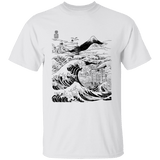 T-Shirts White / YXS Hokusai Paisaje Ink Youth T-Shirt