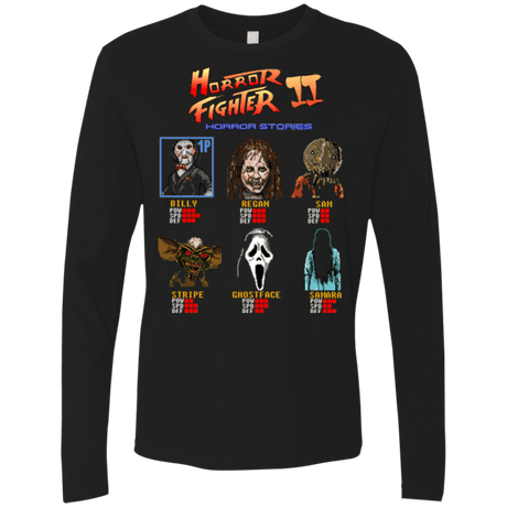 T-Shirts Black / Small Horror Fighter 2 Men's Premium Long Sleeve