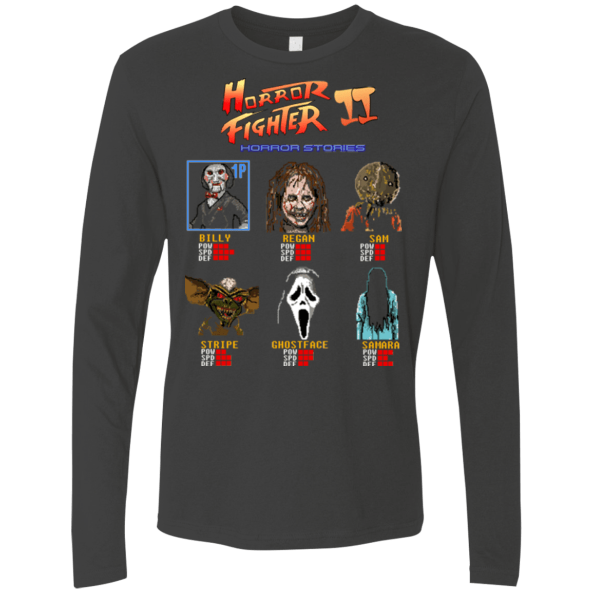 T-Shirts Heavy Metal / Small Horror Fighter 2 Men's Premium Long Sleeve