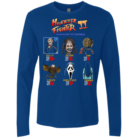 T-Shirts Royal / Small Horror Fighter 2 Men's Premium Long Sleeve