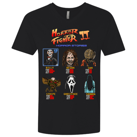 T-Shirts Black / X-Small Horror Fighter 2 Men's Premium V-Neck