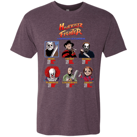 T-Shirts Vintage Purple / Small Horror Fighter Men's Triblend T-Shirt