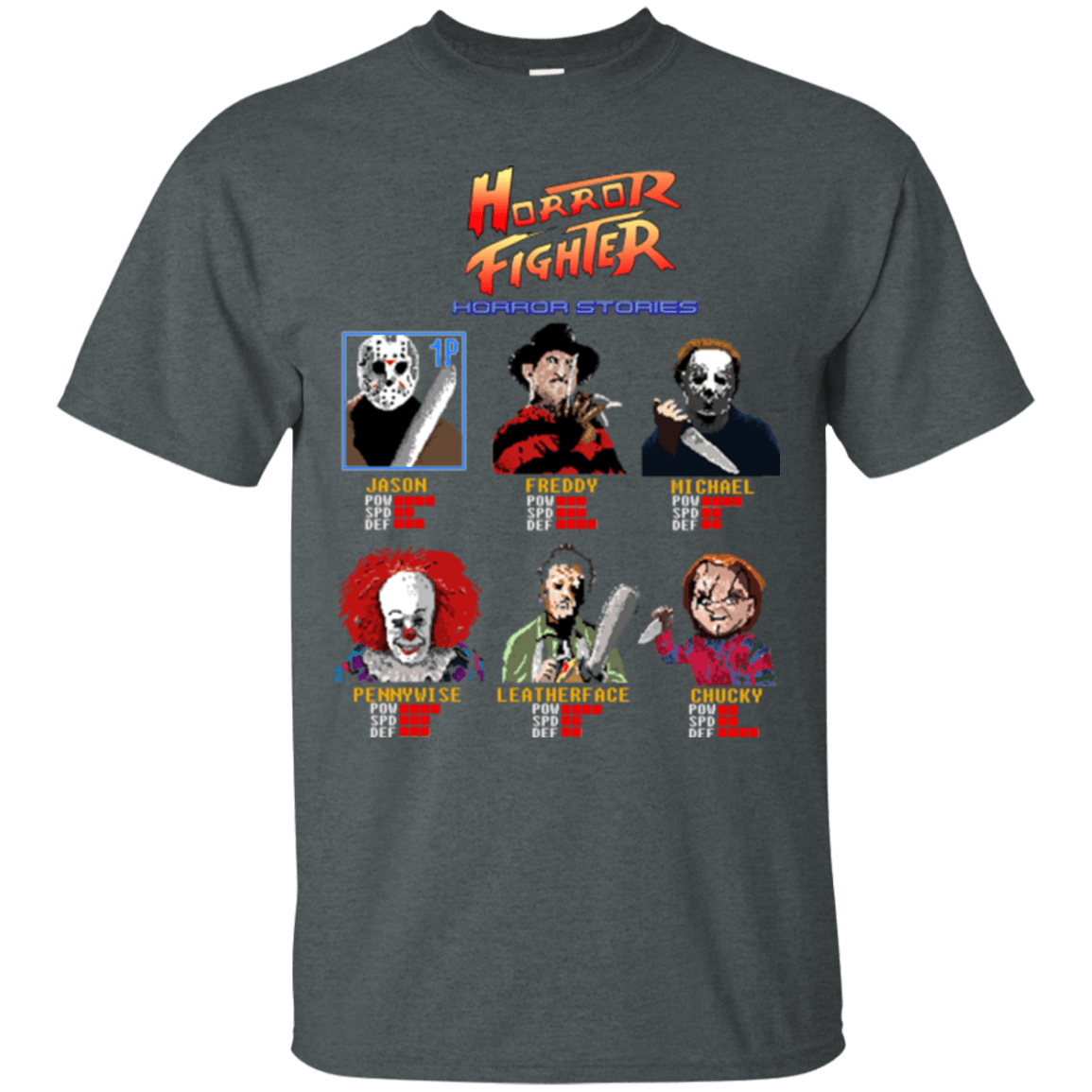 T-Shirts Dark Heather / Small Horror Fighter T-Shirt