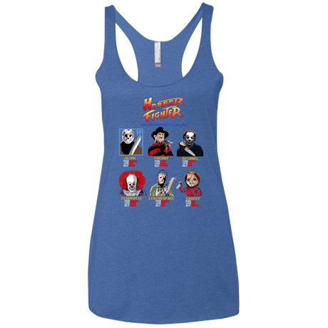 T-Shirts Vintage Royal / X-Small Horror Fighter Women's Triblend Racerback Tank