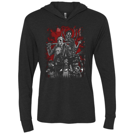 T-Shirts Vintage Black / X-Small Horror League Color Triblend Long Sleeve Hoodie Tee