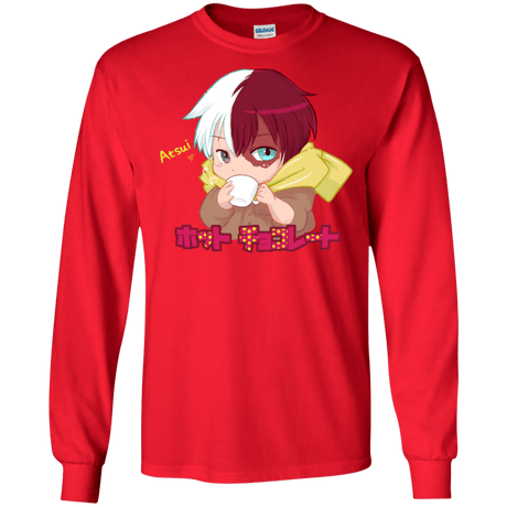 T-Shirts Red / S Hotto Chokoretto Men's Long Sleeve T-Shirt