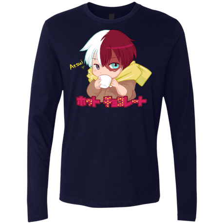 T-Shirts Midnight Navy / S Hotto Chokoretto Men's Premium Long Sleeve
