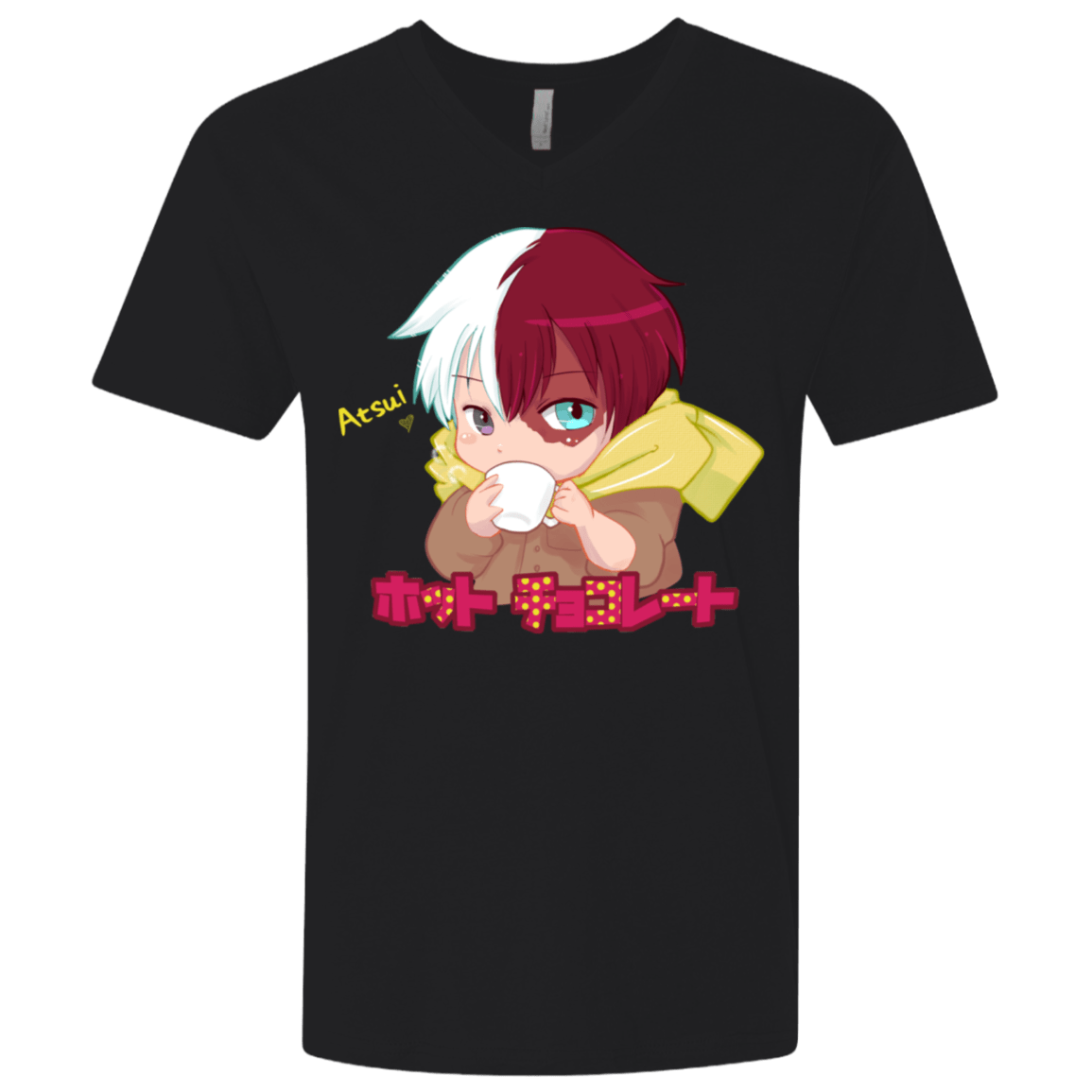 T-Shirts Black / X-Small Hotto Chokoretto Men's Premium V-Neck