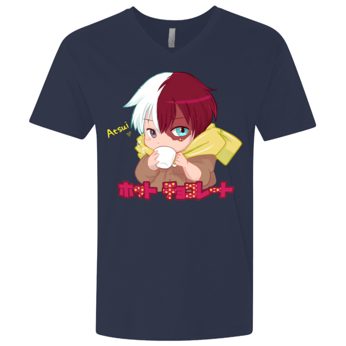 T-Shirts Midnight Navy / X-Small Hotto Chokoretto Men's Premium V-Neck