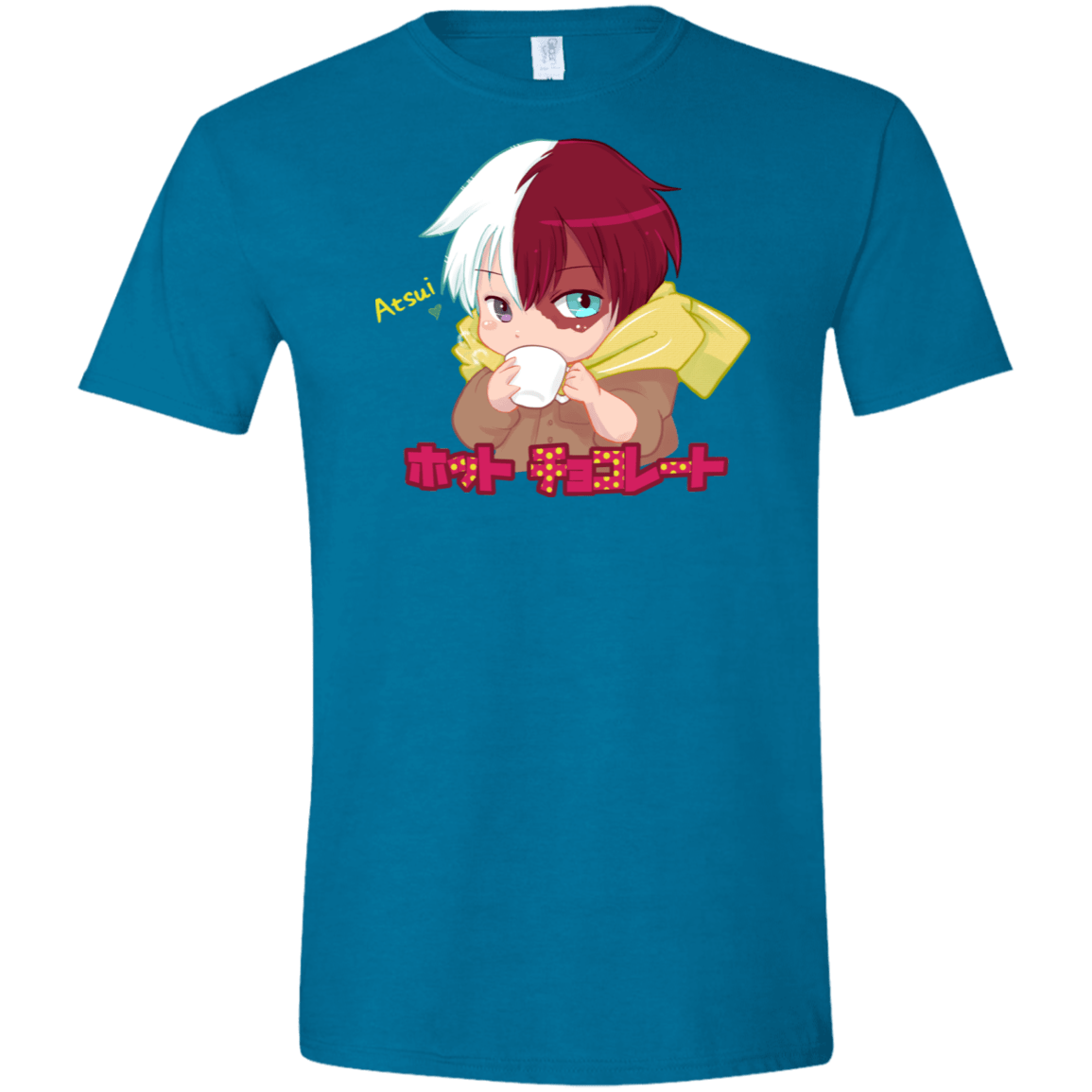 T-Shirts Antique Sapphire / S Hotto Chokoretto Men's Semi-Fitted Softstyle