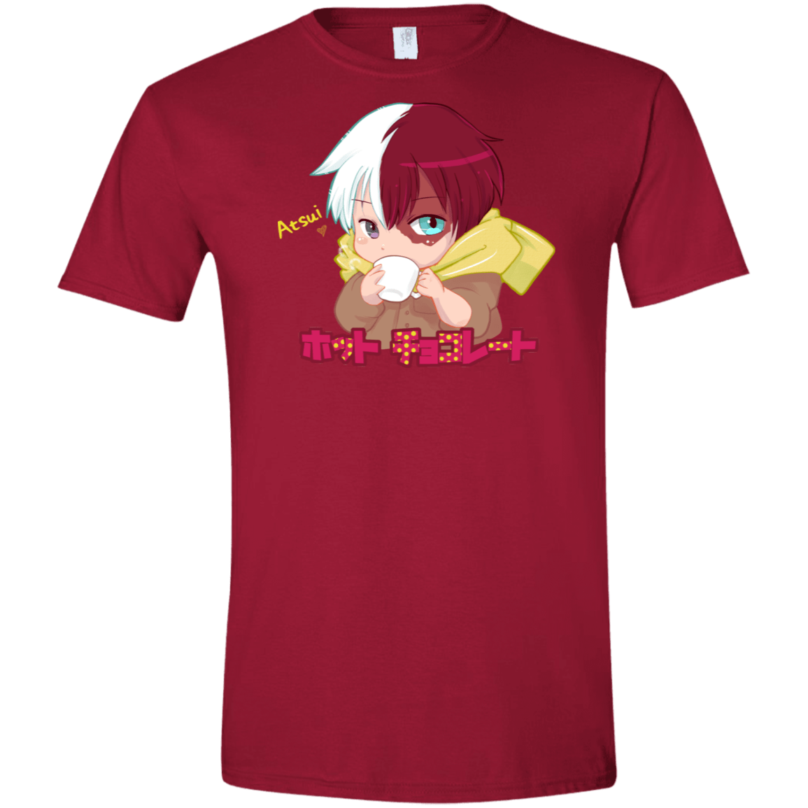 T-Shirts Cardinal Red / S Hotto Chokoretto Men's Semi-Fitted Softstyle