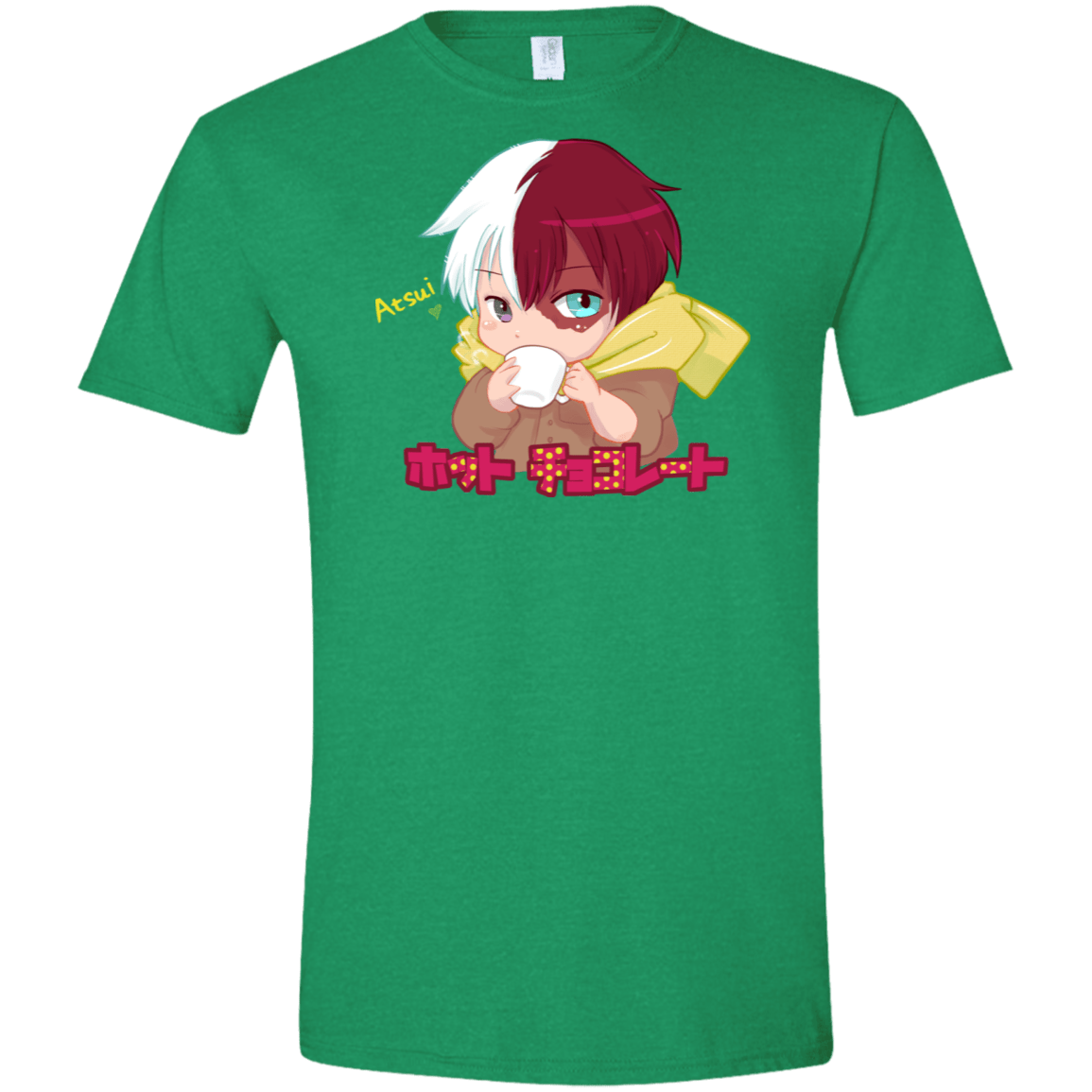 T-Shirts Heather Irish Green / S Hotto Chokoretto Men's Semi-Fitted Softstyle