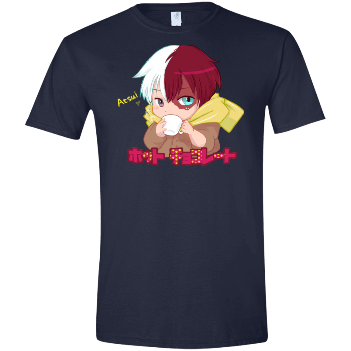 T-Shirts Navy / X-Small Hotto Chokoretto Men's Semi-Fitted Softstyle