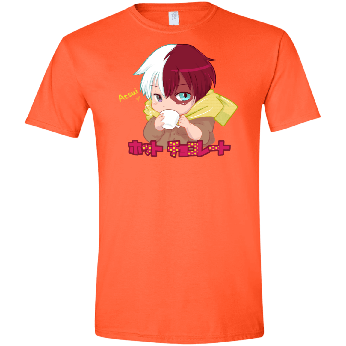 T-Shirts Orange / S Hotto Chokoretto Men's Semi-Fitted Softstyle