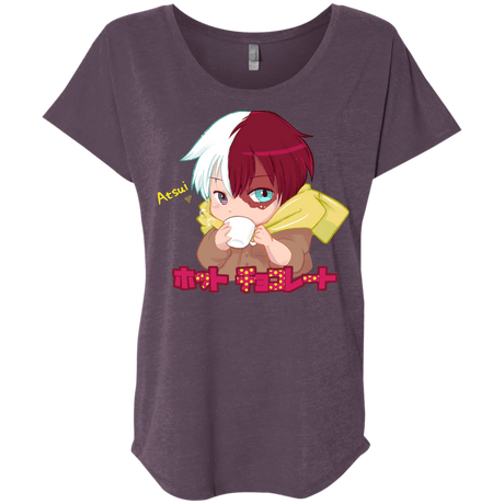 T-Shirts Vintage Purple / X-Small Hotto Chokoretto Triblend Dolman Sleeve