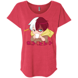 T-Shirts Vintage Red / X-Small Hotto Chokoretto Triblend Dolman Sleeve