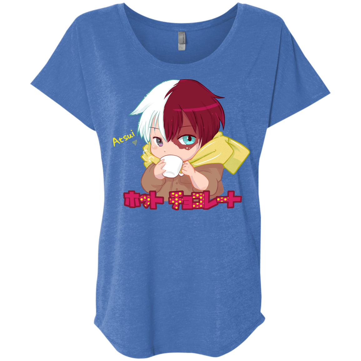 T-Shirts Vintage Royal / X-Small Hotto Chokoretto Triblend Dolman Sleeve