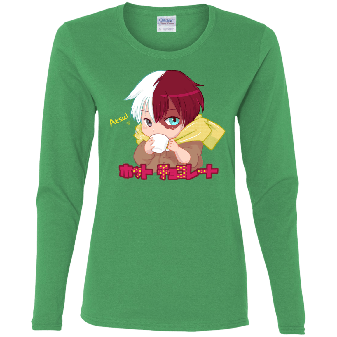 T-Shirts Irish Green / S Hotto Chokoretto Women's Long Sleeve T-Shirt