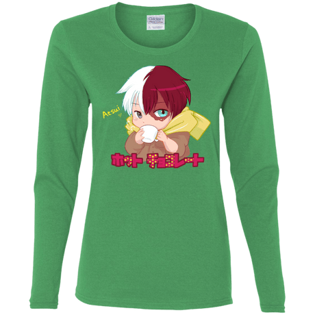 T-Shirts Irish Green / S Hotto Chokoretto Women's Long Sleeve T-Shirt