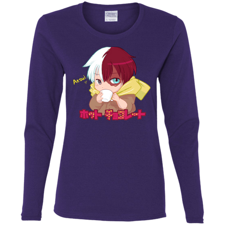 T-Shirts Purple / S Hotto Chokoretto Women's Long Sleeve T-Shirt