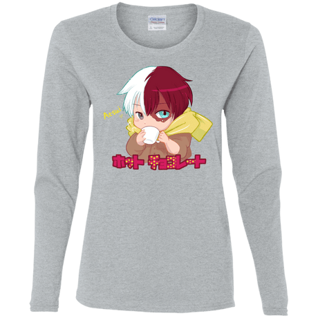 T-Shirts Sport Grey / S Hotto Chokoretto Women's Long Sleeve T-Shirt