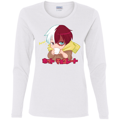 T-Shirts White / S Hotto Chokoretto Women's Long Sleeve T-Shirt