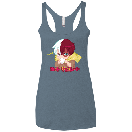 T-Shirts Indigo / X-Small Hotto Chokoretto Women's Triblend Racerback Tank