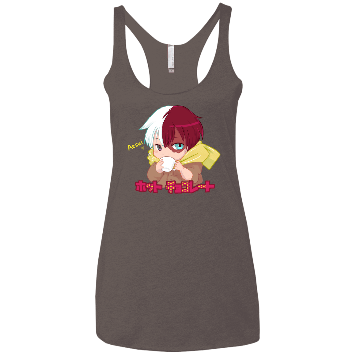 T-Shirts Macchiato / X-Small Hotto Chokoretto Women's Triblend Racerback Tank