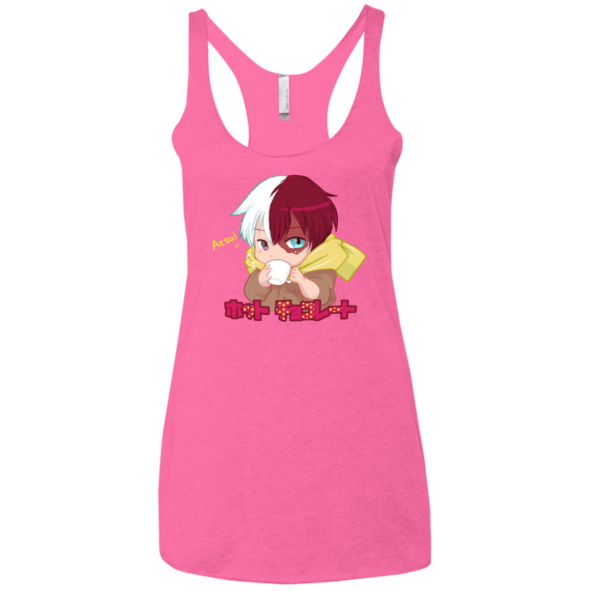 T-Shirts Vintage Pink / X-Small Hotto Chokoretto Women's Triblend Racerback Tank