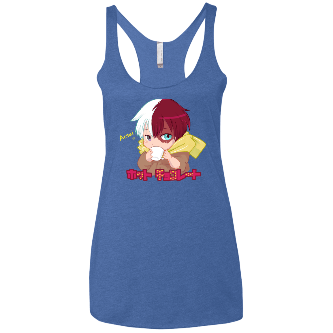 T-Shirts Vintage Royal / X-Small Hotto Chokoretto Women's Triblend Racerback Tank