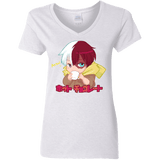 T-Shirts White / S Hotto Chokoretto Women's V-Neck T-Shirt