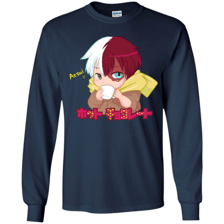 T-Shirts Navy / YS Hotto Chokoretto Youth Long Sleeve T-Shirt