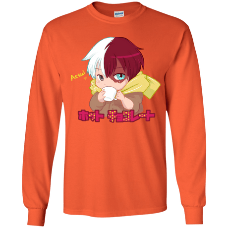 T-Shirts Orange / YS Hotto Chokoretto Youth Long Sleeve T-Shirt