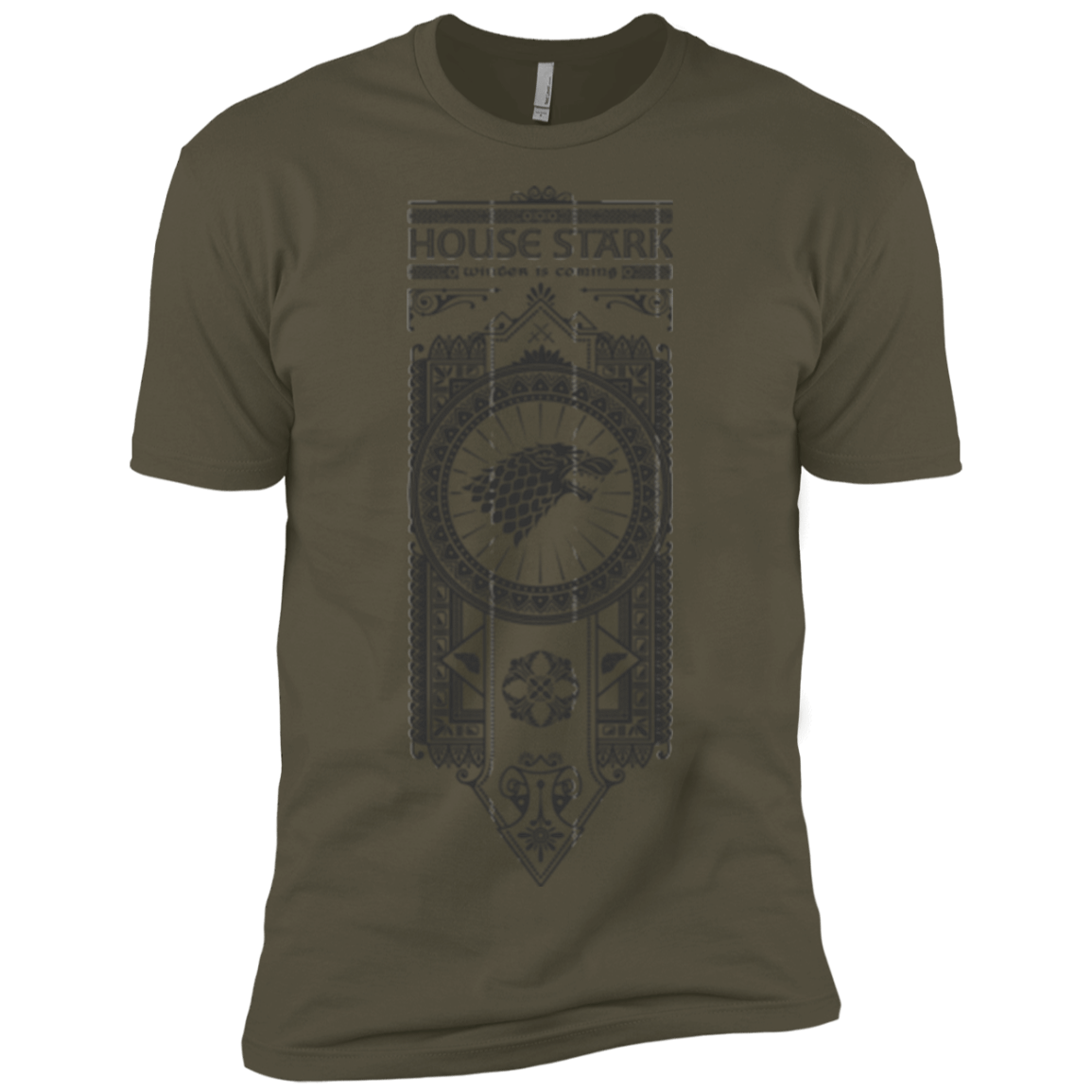 T-Shirts Military Green / X-Small House Stark Black Men's Premium T-Shirt