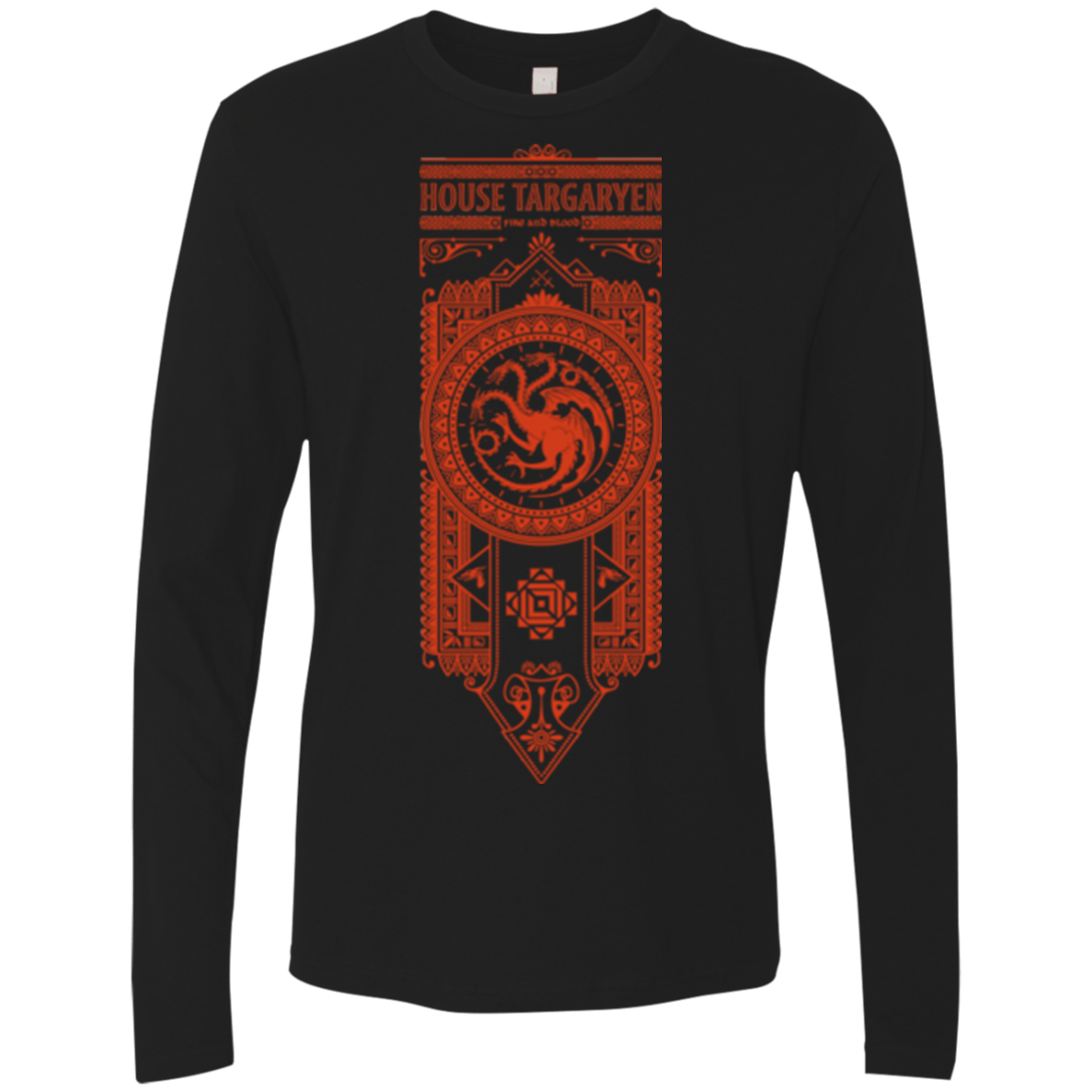 T-Shirts Black / Small House Targaryen Men's Premium Long Sleeve