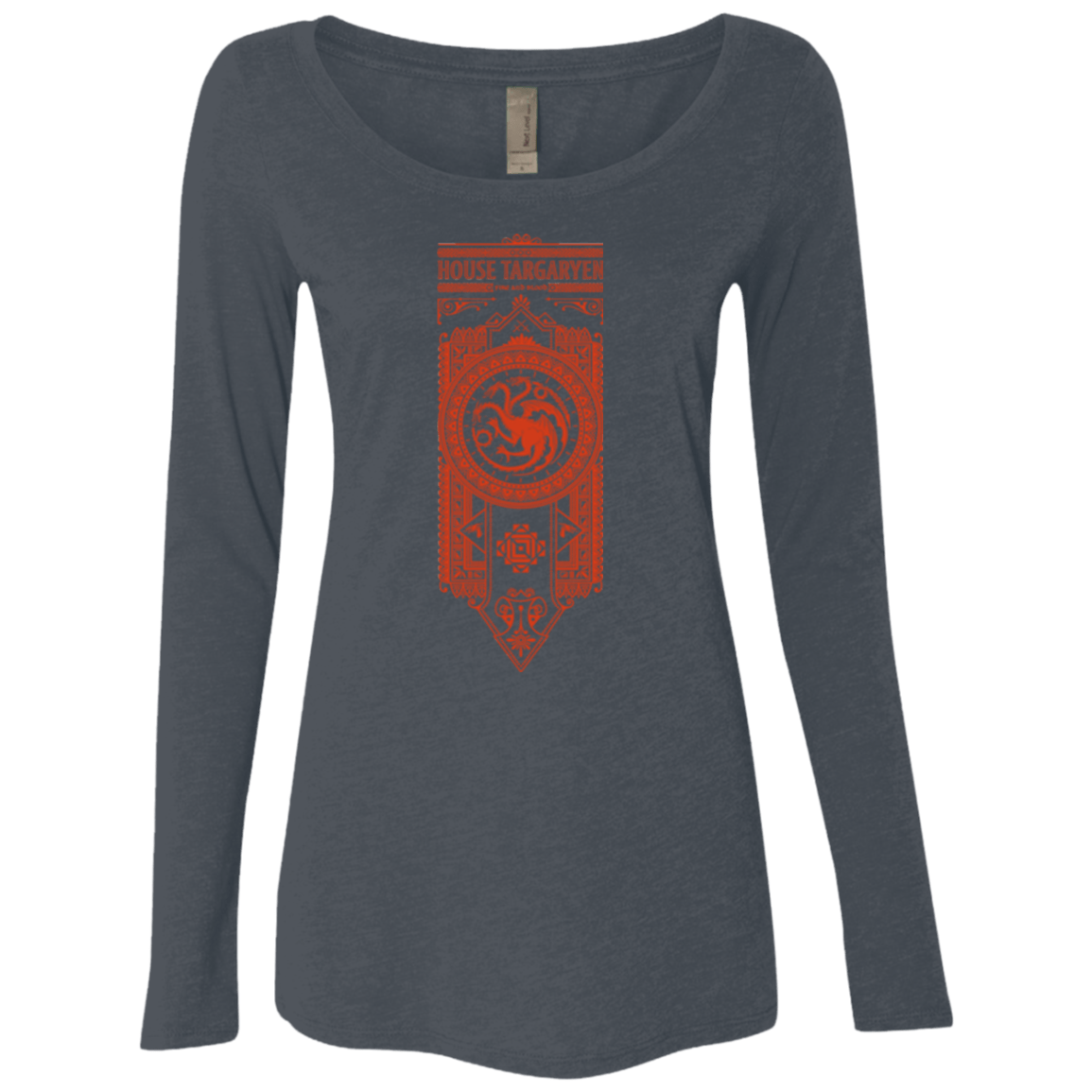 T-Shirts Vintage Navy / Small House Targaryen Women's Triblend Long Sleeve Shirt