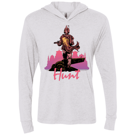 T-Shirts Heather White / X-Small Hunt Triblend Long Sleeve Hoodie Tee