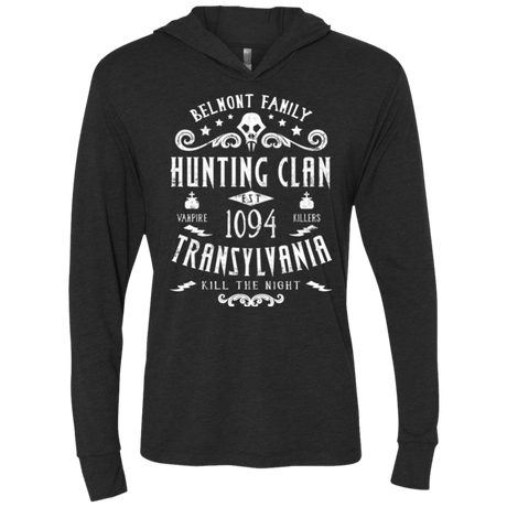 T-Shirts Vintage Black / X-Small Hunting Clan Triblend Long Sleeve Hoodie Tee