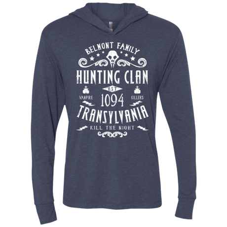 T-Shirts Vintage Navy / X-Small Hunting Clan Triblend Long Sleeve Hoodie Tee