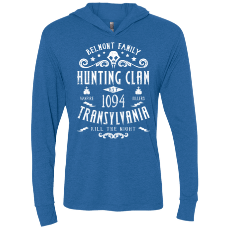 T-Shirts Vintage Royal / X-Small Hunting Clan Triblend Long Sleeve Hoodie Tee