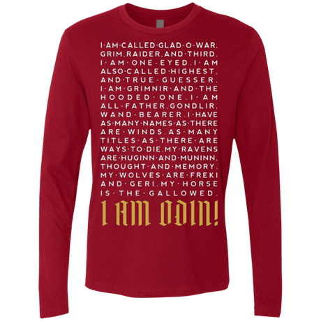 T-Shirts Cardinal / Small I am Odin Men's Premium Long Sleeve