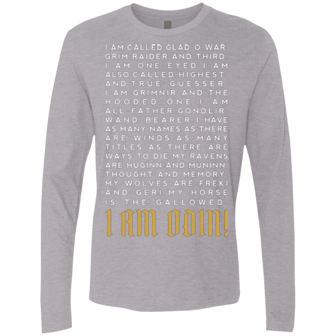 T-Shirts Heather Grey / Small I am Odin Men's Premium Long Sleeve