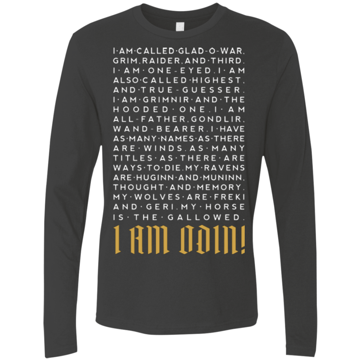 T-Shirts Heavy Metal / Small I am Odin Men's Premium Long Sleeve