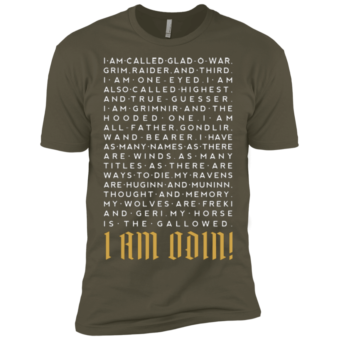 T-Shirts Military Green / X-Small I am Odin Men's Premium T-Shirt